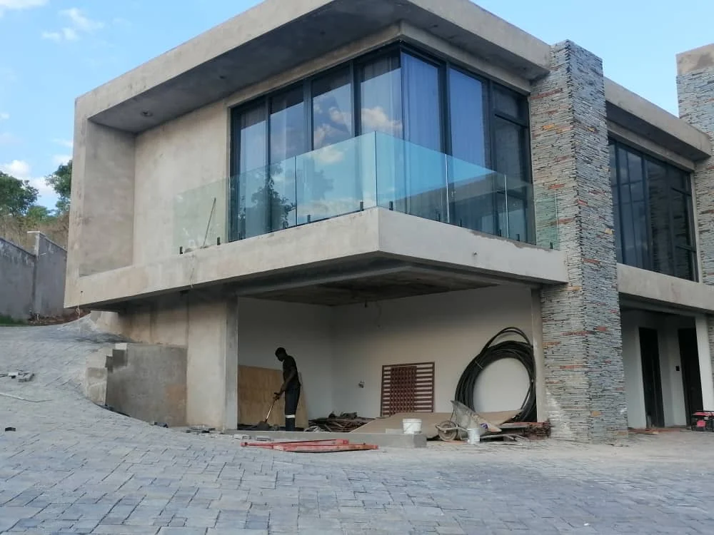 Modern building with architectural aluminium and glass